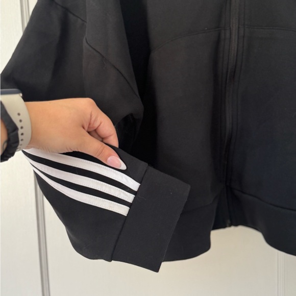 Women’s Adidas Cropped Zip Up Hoodie - Picture 3 of 6